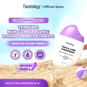 Sunscreen Facetology triple care sunscreen SPF 40 PA+++ 40ml [no kardus]