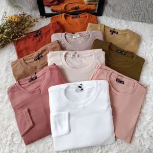 Kaos Rib Premium Lengan Panjang Wanita / Kaos Rib Tebal Premium / kaos wanita tangan panjang Rib Polos Baju Fit Atasan