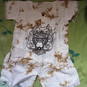 Setelan baju pantai anak bahan rayon santung premium adem dan nyaman Fashion kaos Celana