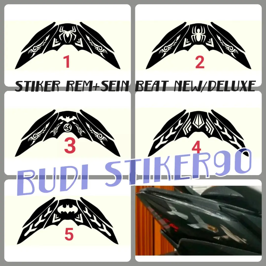 Stiker lampu rem+sein beat new/deluxe/street 2020-2024