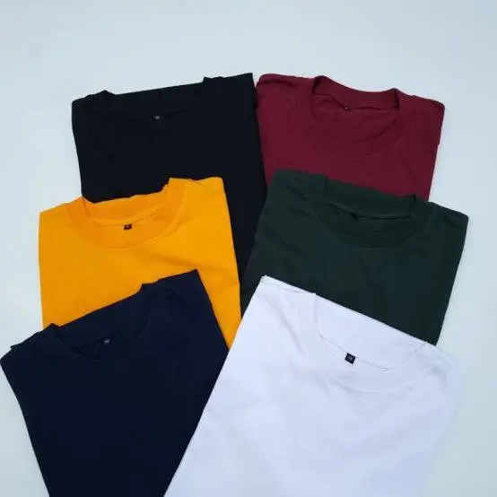 50RB DAPAT 2 KAOS POLOS || KAOS POLOS COTTON COMBED 30S PREMIUM LENGAN PENDEK / PRIA WANITA UNISEX / DEWASA OBLONG 6