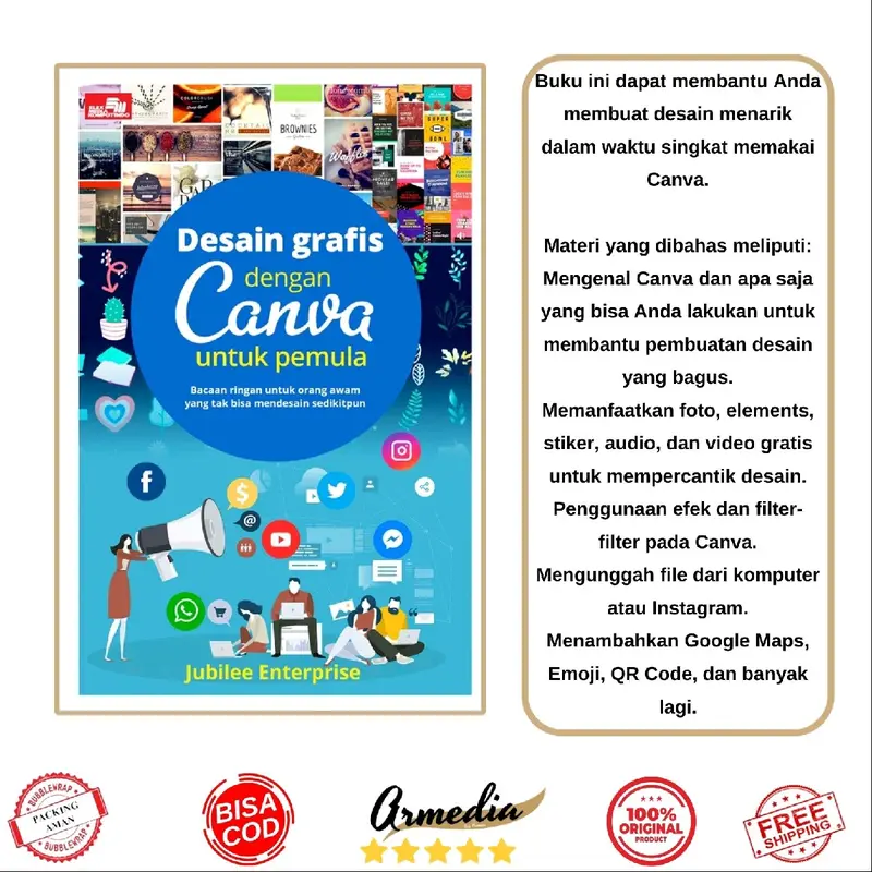 BUKU DESAIN GRAFIS DENGAN CANVA UNTUK PEMULA 0