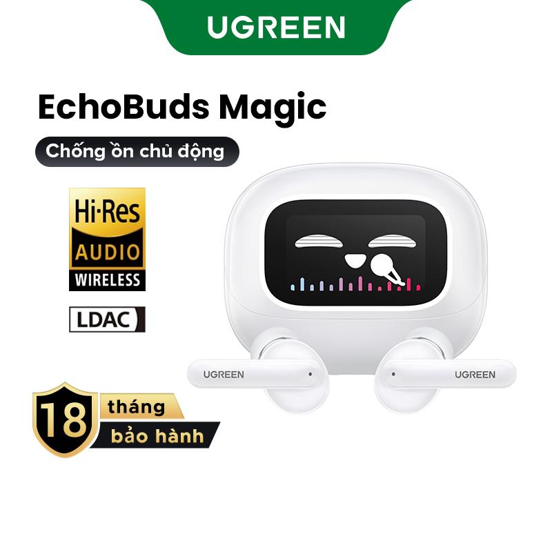 UGREEN T6,Tai nghe Bluetooth 5.4 Magic, , Tai nghe Bluetooth không dây ANC Âm Thanh Độ Phân Giải Cao, Màn hình cảm ứng LCD khử tiếng ồn, Chức năng được cá nhân hóa,earphone Mẫu: 55137