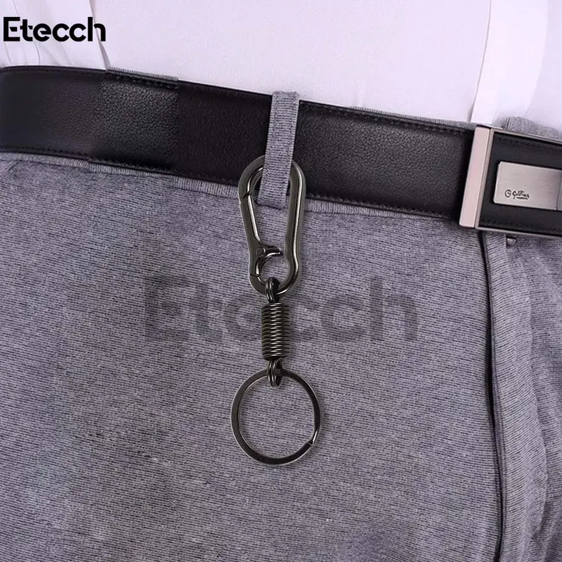 Carabiner Per Spring Carabiner Keychain Stainless Steel, Black, Silver and Gold. Pengait Elegan 2