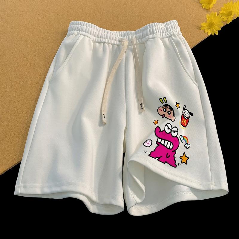 Quần đùi short nam nữ unisex in hình shin dễ thương chất liệu umi dày dặn thoáng mát form chuẩn - Rewshop 3