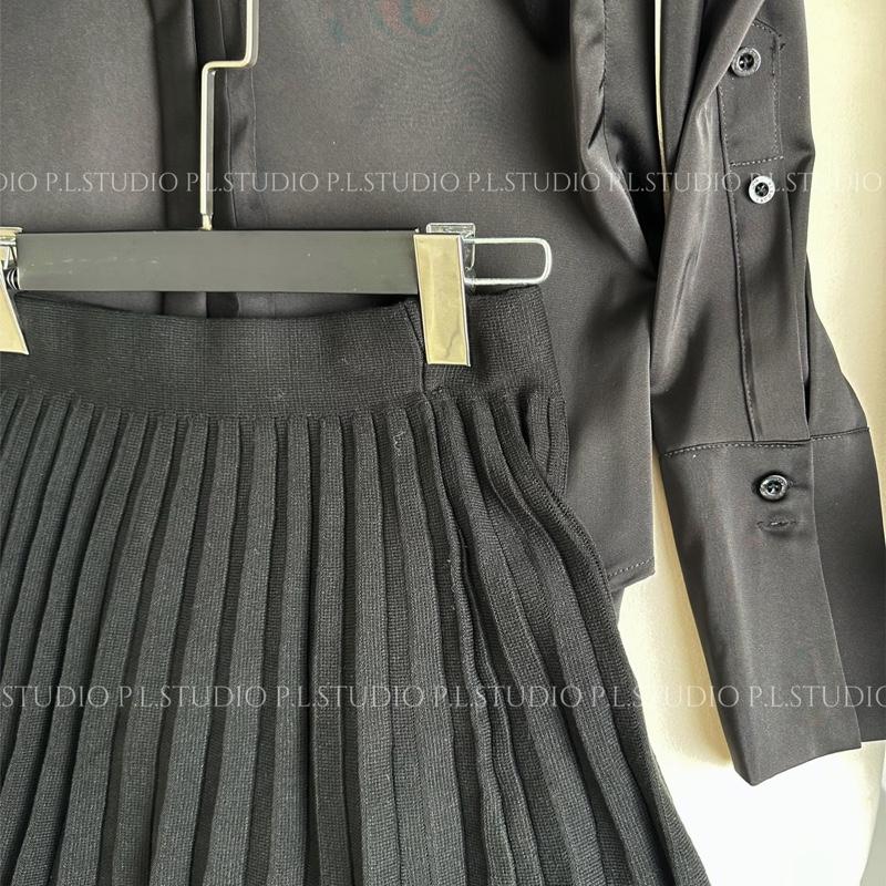 Áo Sơ Mi Lụa Dáng Xuông Kèm Khăn Cổ PL_STUDIO-SM11 5
