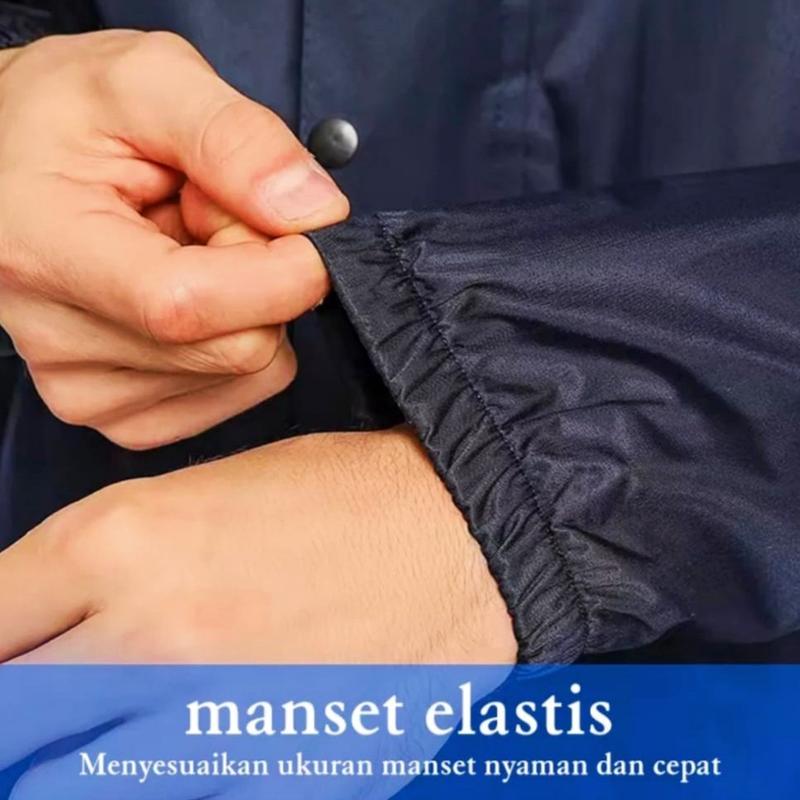Product Introduction of JAS HUJAN DEWASA PRIA WANITA TEBAL MANTEL HUJAN UNISEX BAHAN PREMIUM KUAT Setelan Biru Merah Hijau 60