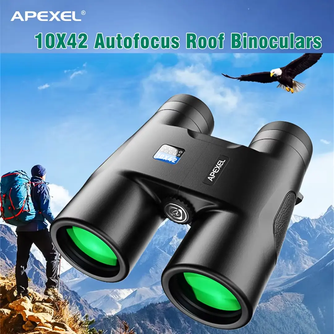 COD APEXEL Teropong Binocular jarak jauh siang malam Outdoor Fixed Focus HD Vision 10x42 RB10X42A