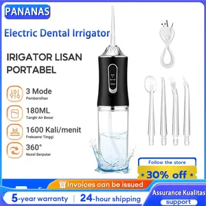 Pembersih Karang Gigi Water Floss Electric Oral Lrrigator Pembersih Gigi Penyesuaian Mode Pembilasan Tiga Kecepatan Electric dental irrigator Hijau Elektrik Mulut