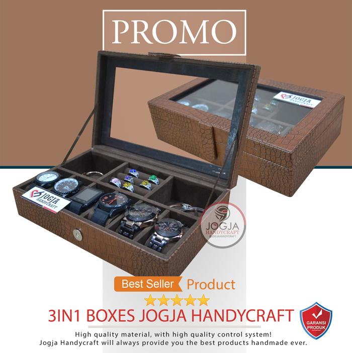 Gambar Box Tempat Jam ISI 6  Tangan Mix Tempat Perhiasan FULL COLOUR dari Jogja Handycraft_NEW Kab. Bantul Tokopedia