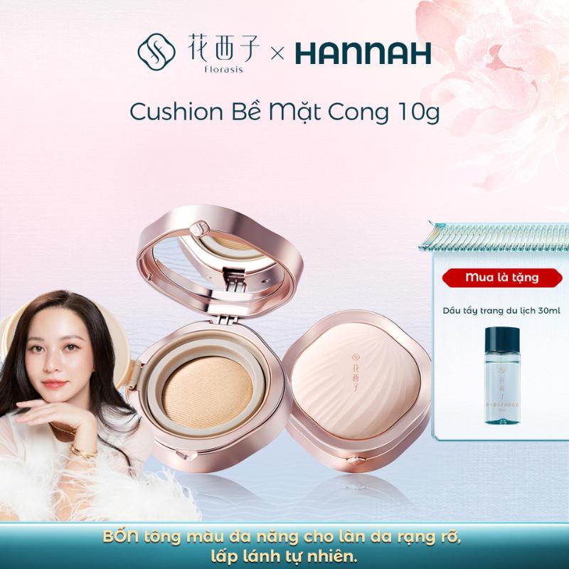  Florasis x HANNAH Kem Nền Cushion Đệm Vòm Lì Mượt Hoa Tây Tử 