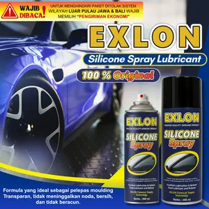 EXLON SILICONE SPRAY - PELUMAS SERBAGUNA BEBAS OLI, AMAN UNTUK PLASTIK DAN KARET