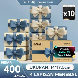 【10 pcs】Botare Air-Cushion Tisu Muka Deluxe Lembut 4 Lapisan 400 helai