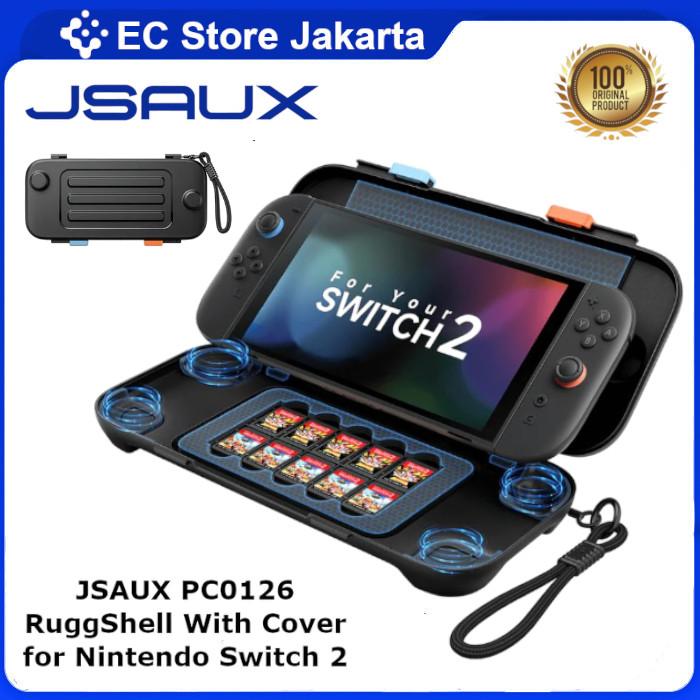 Gambar JSAUX PC0126 Ultra Shockproof Case Storage Card Hard Shell Carrying Case Aksesoris Untuk Switch 2 - Black dari EC Store Jakarta Kota Administrasi Jakarta Barat Tokopedia