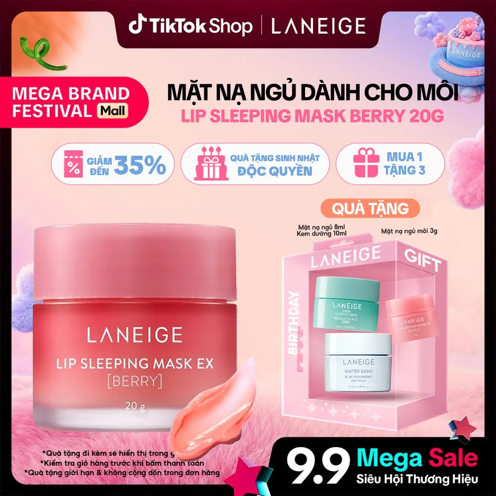 Mặt nạ ngủ dưỡng môi hồng hào căng mượt LANEIGE Lip Sleeping Mask EX 20g Son Nữ Collagen Skincare Women