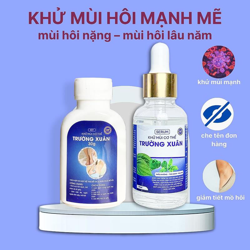 Khử Mùi Hôi Nách Hôi Chân Trường Xuân Kết Hợp Serum và Bột
