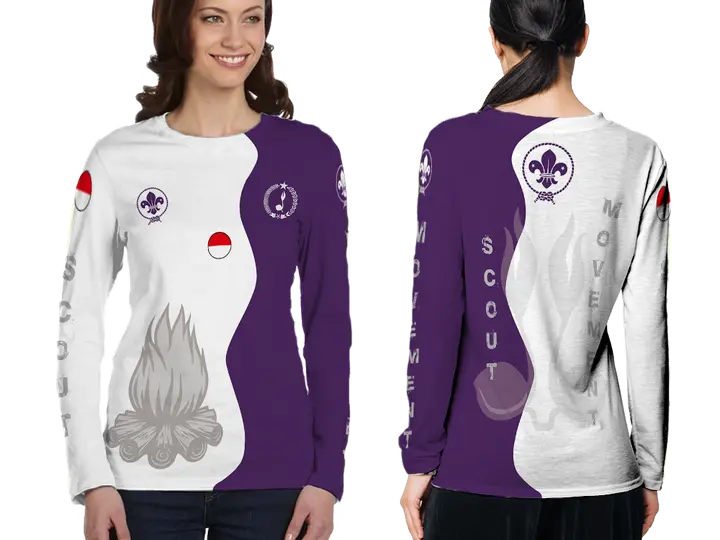 KAOS BAJU WANITA JERSEY PRAMUKA FULPRINTING 3D CUSTOM TERBARU DAN TERMURAH art 3 0