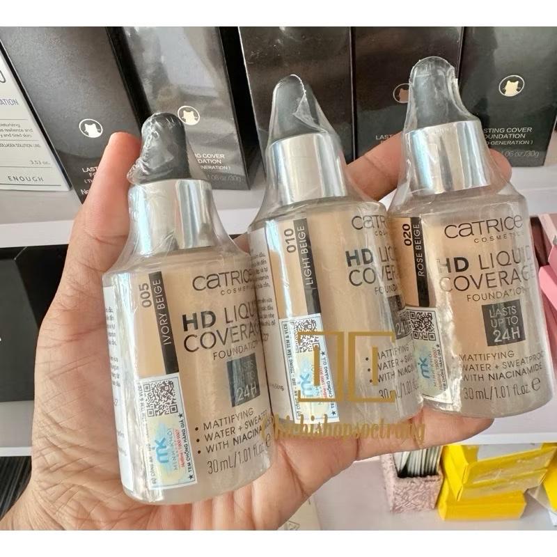 Kem nền Catrice HD Liquid Coverage kiềm dầu che khuyết điểm nền đẹp 5