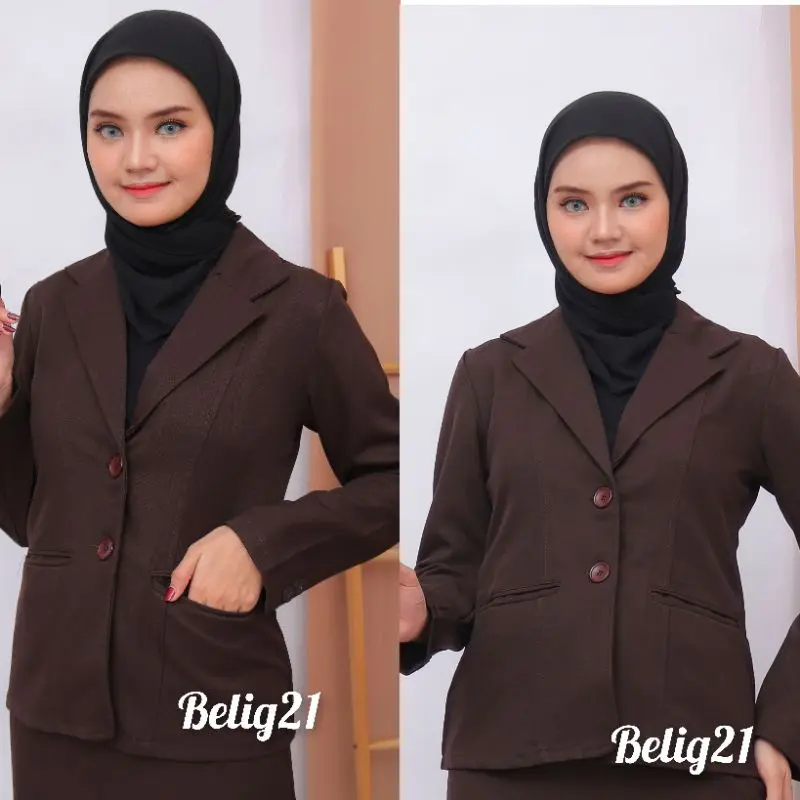 Blazer Hitam Kerja Kantor Formal Wanita Jas Wanita Hitam 2