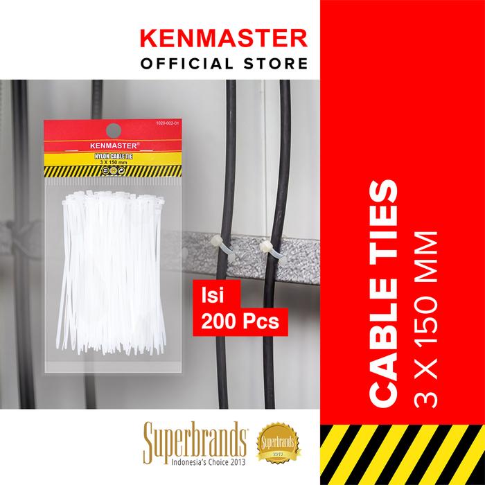 Gambar Kenmaster Cable Ties 3 X 15 cm X 200 Pcs Putih - CABL014 - 3 X 15 cm X 200 Pcs dari Kenmaster Official Store Kota Administrasi Jakarta Utara Tokopedia