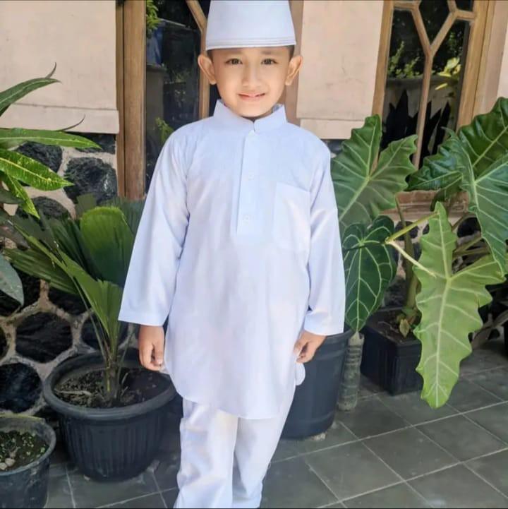 Product Introduction of SETELAN KOKOH ANAK LAKI LAKI baju muslim anak baju manasik Setelan  Celana Panjang Koko Peci Katun 3