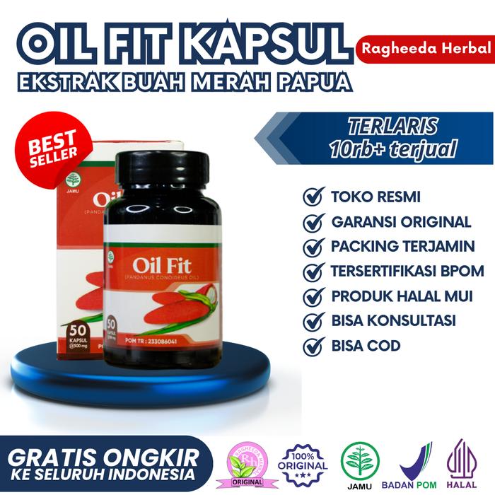 Gambar Kapsul Oil Fit Asli 100% Original - Ekstrak Buah Merah Papua dari Ragheeda Herbal Kota Administrasi Jakarta Barat Tokopedia