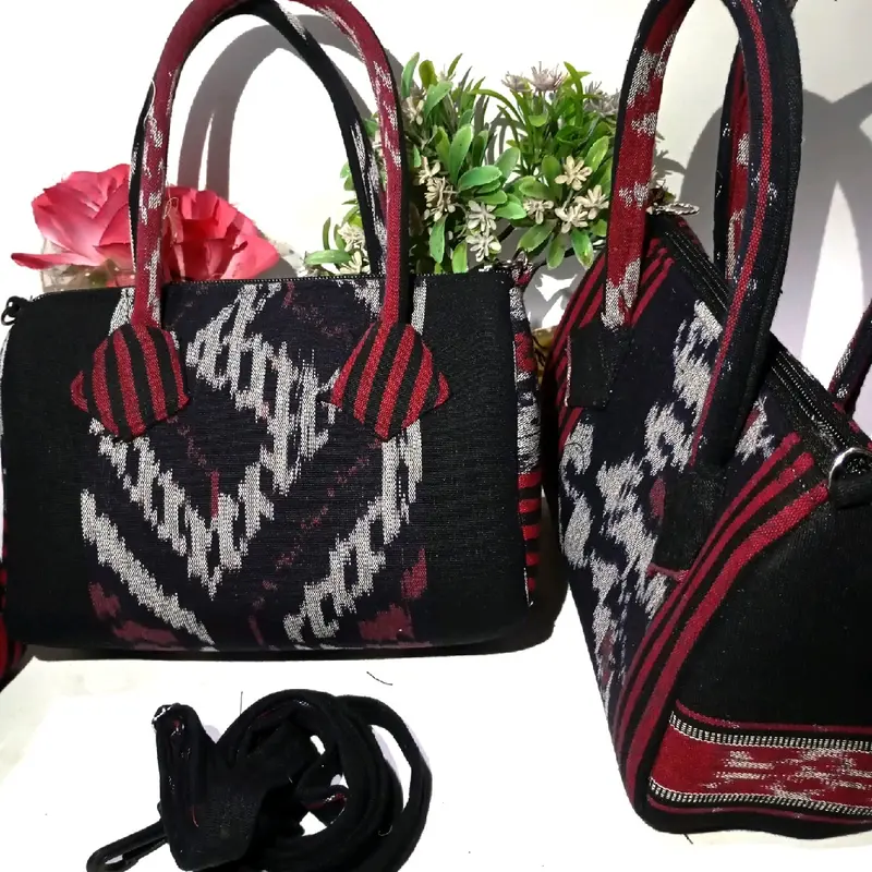 Tas Jinjing Tenun Etnik Lombok Toraja Wanita, Ukuran 23x15x10cm - Perempuan 6