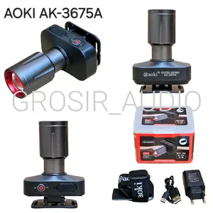 SENTER KEPALA AOKI ZOOM 60W AK3685A ,SENTER ZOOM 60WATT AOKI AK3685A (3675A+ADAPTOR) ORIGINAL Baterai