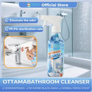 OTTAMA Bathroom Spray Cleaner Effectively removes limescale stains  2-IN-1 POWER: SPRAY & BUBBLES REMOVES TOUGH GRIME SAVES 60% CLEANING TIME!