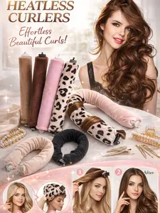 Hair Curler Big Wave Curl Alat Keriting Rambut Tanpa Catok Heatless Hair Curler Pengeriting Rambut Tanpa Catokan Rambut Roll Rambut Instant Curler