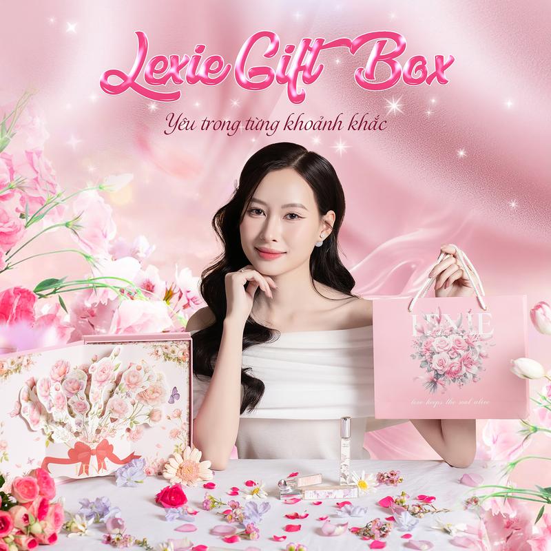 Quà Tặng Bạn Gái Phiên Bản Bó Hoa 3D, Box Quà Tặng Bạn Gái, Nước Hoa Nữ Lexie Cao Cấp