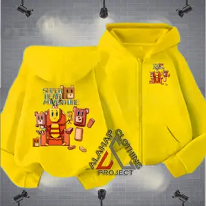 JAKET HOODIE ZIPPER ANAK-ANAK SUPER BEAR ADVENTURE KARAKTER SWEATER ZIPPER SUPER BEAR ADVENTURE 004