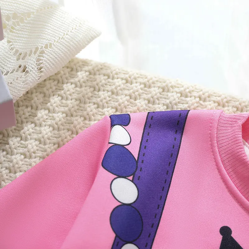 LITTLE LOVES 1-9 Tahun Gaun Ungu Dress Kuromi Katun Rick Rok Tas Anak Back Band Rok Kids Kartun D002 4