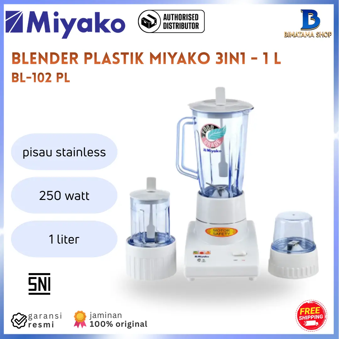 MIYAKO BL-102PL / BL102PL BLENDER PLASTIK 1 LITER