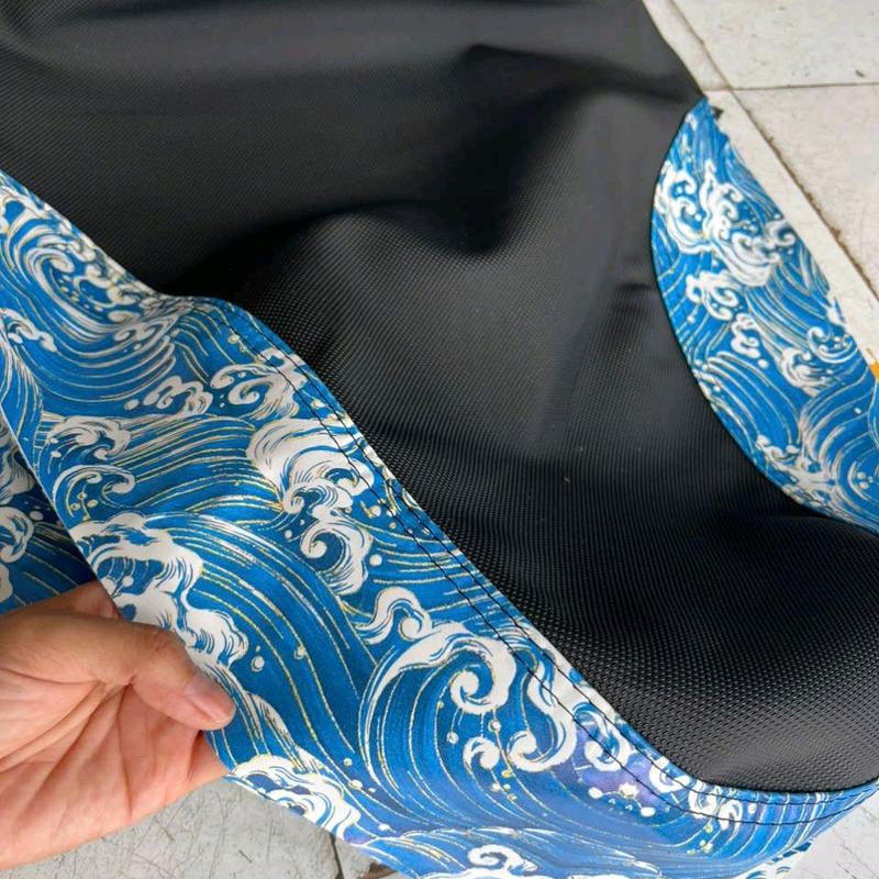 Da Yên Xe Máy phối viền Sóng Biển mới. Da yên dày dặn, co giãn tốt. Phụ kiện. Phụ Tùng.