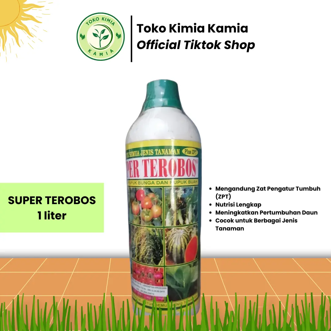 Pupuk Cair Super Terobos 1 Liter dengan ZPT untuk Optimalisasi Pertumbuhan Daun, Bunga, dan Buah