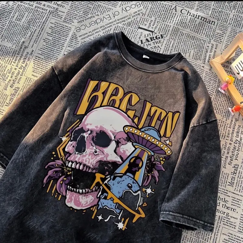 Kaos Oversize Wanita Tengkorak Fullprint (LD106, P65) 0