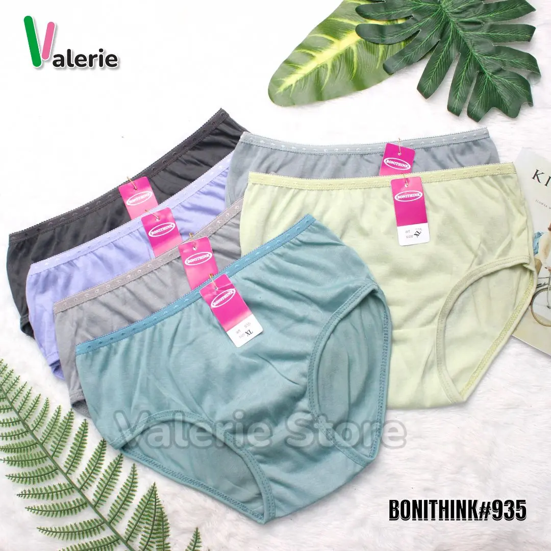 VAL - (12PCS) CELANA DALAM WANITA BONITHINK SAJIRA MOTIF POLOS KARET LOVE - 935