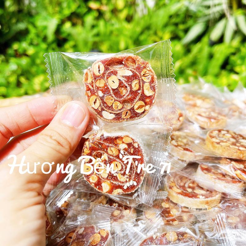 Kẹo Chuối CUỘN GỪNG đậu phộng  BÁNH TRÁNG-Đặc sản Bến Tre Ăn Vặt Food Candy Snack Chua 3