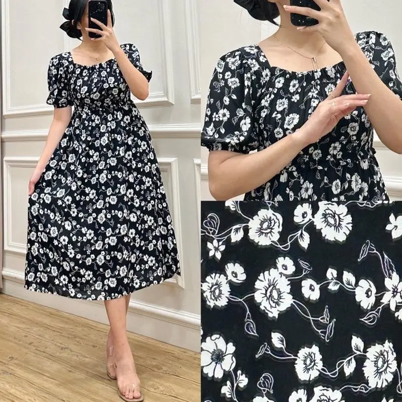 Daster Lyla Rayon Premium Motif Fit Busui Wanita Dress - Nyaman dan Lembut Bumil