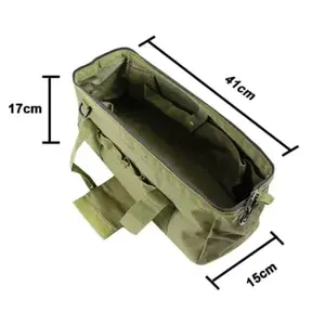 Tas Tangan Outdoor Army Green untuk Pria - Tas Perkakas Tempat Kunci Kunci dengan Ukuran Ideal 41x17x15cm