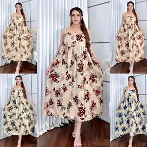 DRESS YUKENSI NAGITA MOTIF MANOPO LD 120 BAHAN RAYON ADEM