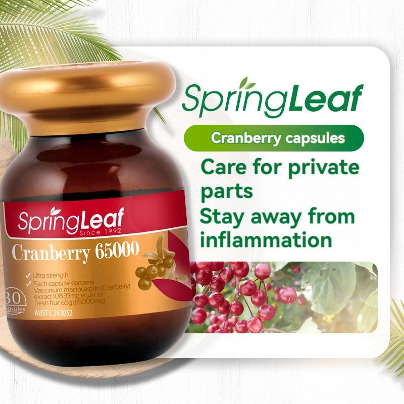 SpringLeaf Cranberry Supplement | Natural Antioxidant | 30 Capsules for ...