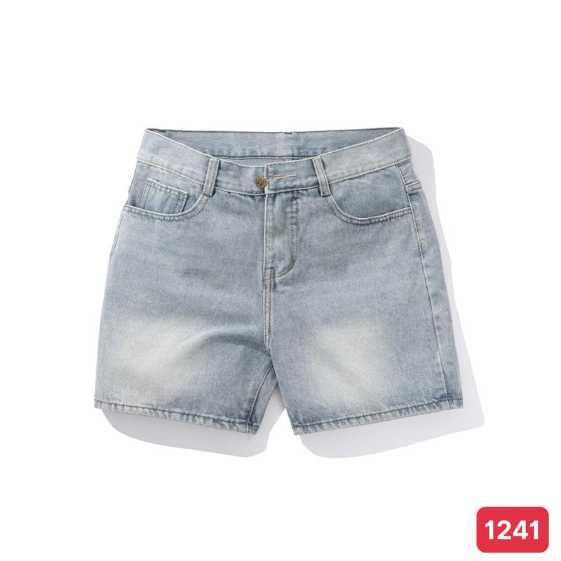  Quần short nam fom trên gối màu xanh xám bạc chất jean không giãn MURADFASHION SJNA1241 