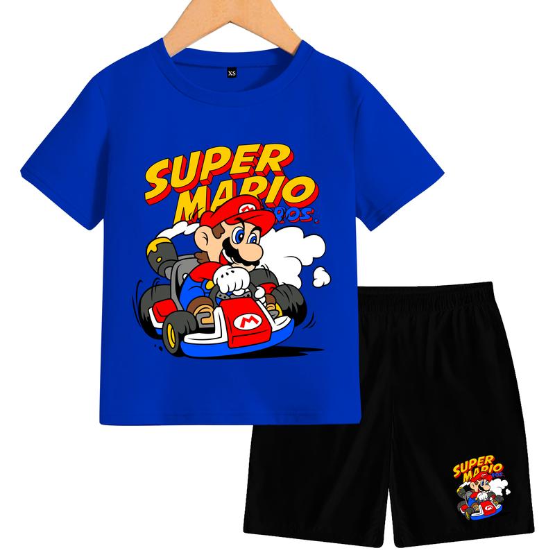 Setelan mario Anak-Anak Lengan Pendek Terbaru Fashion 3