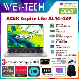 ACER Aspire Lite AL14-42P Ryzen 3 5300U 8GB 512GB SSD 14"WUXGA IPS Win11 OHS