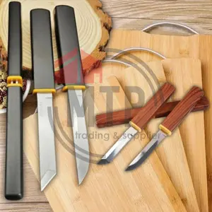 Pisau Jepang 2 in 1 Super Tajam - Pisau Katana 2 in 1 Tajam - Pisau Daging Sayur Koki Baja Plastik Kitchenware