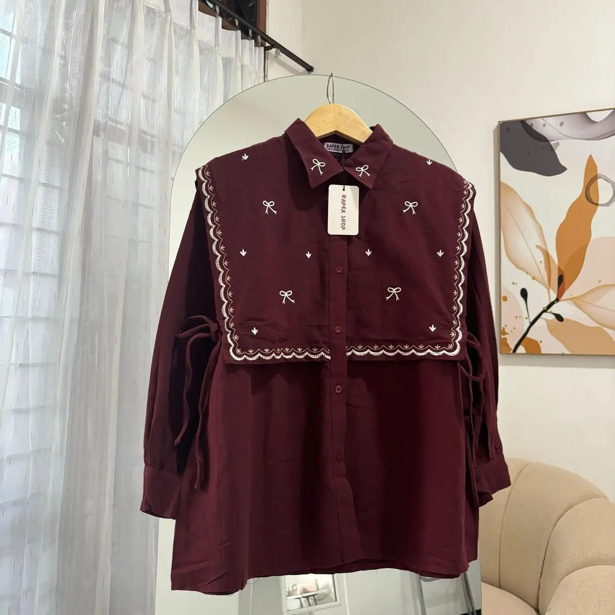 NISAKA LINEN SHIRT ATASAN WANITA
