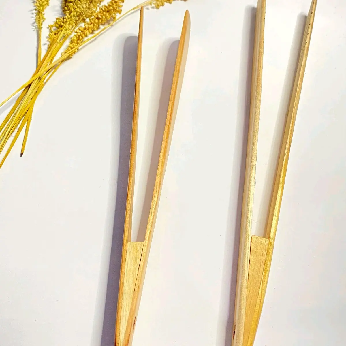 penjapit makanan kayu mahoni panjang 28 cm