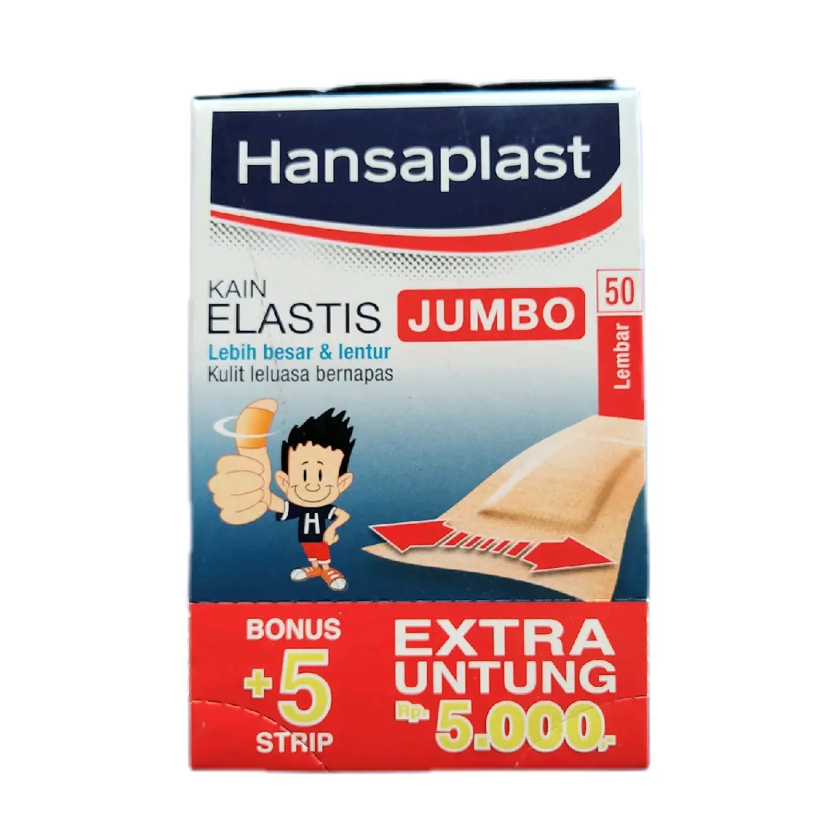 Plester hansaplast jumbo isi 50/ plester luka hansaplast jumbo